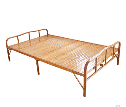 竹床折疊床單人辦公室午睡家用1米1.2米雙人簡易多功能經濟型加厚